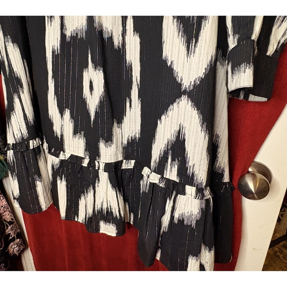 Maurices Women's Black & White Long Sleeve Dress, Sz XL CB#53 - Picture 9 of 10